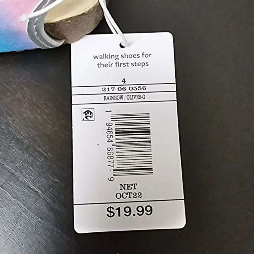 Baby Girls' Rainbow Olive First Walker Sandals | Carter's Just One You | 4